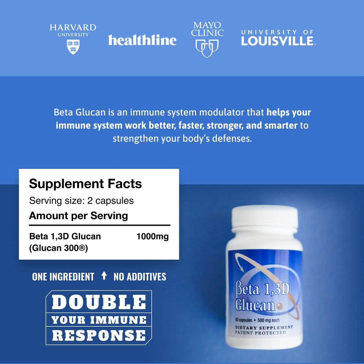 Beta 1, 3-D Glucan - 500mg