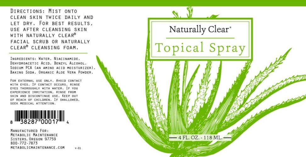 Naturally Clear Topical Spray - 4 fl oz | Healthy Habits Living