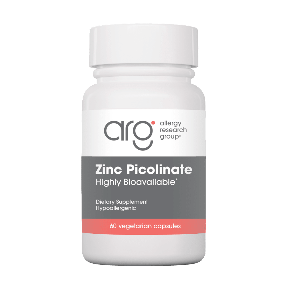 Zinc Picolinate - 60 Vegetable Capsules Default Category Allergy Research Group 