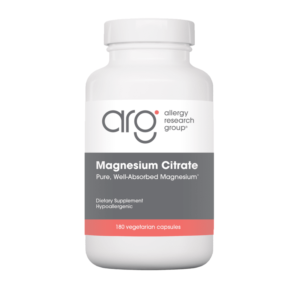 Magnesium Citrate Default Category Allergy Research Group 180 Capsules 