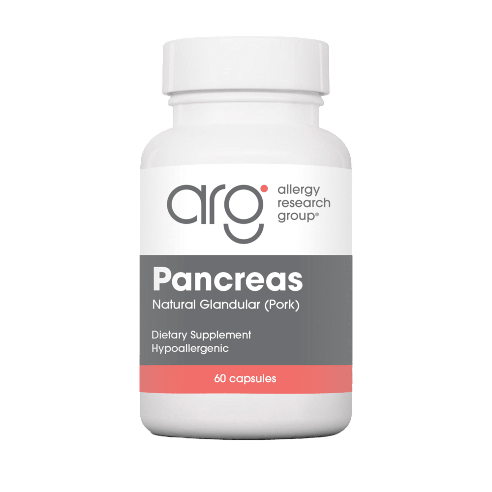 Pancreas Pork Natural Glandular Default Category Allergy Research Group 60 Capsules 