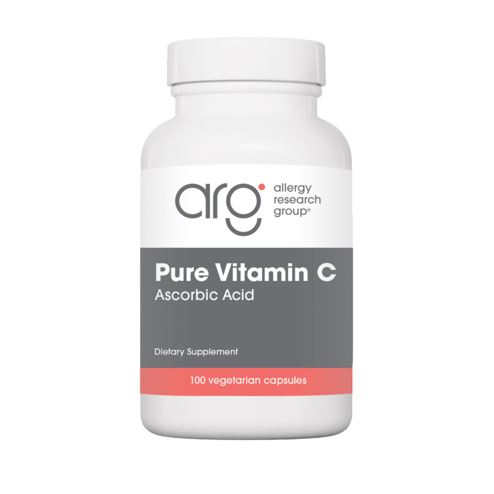Pure Vitamin C - 100 Vegetable Capsules Default Category Allergy Research Group 