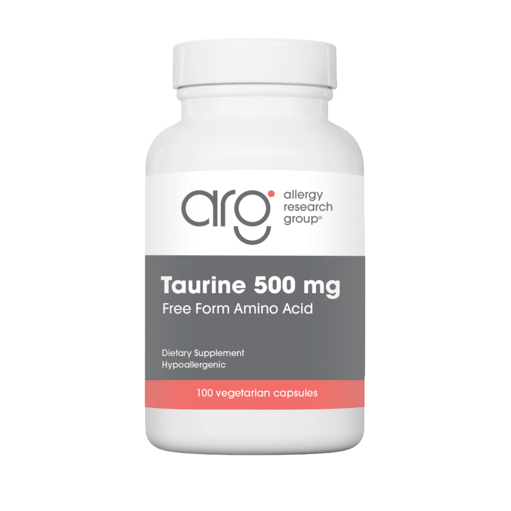 Taurine 500 Mg - 100 Vegetable Capsules Default Category Allergy Research Group 