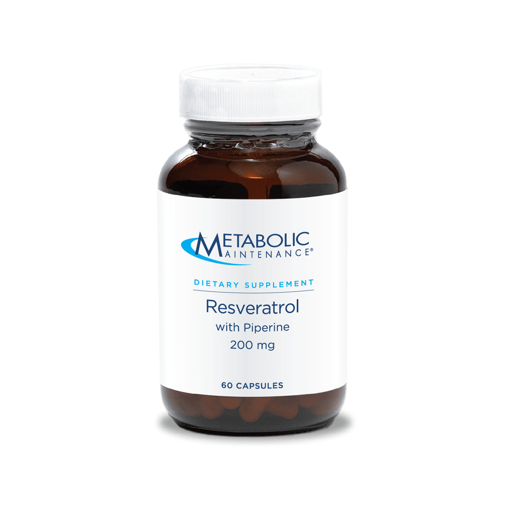 Resveratrol with Piperine 200 mg - 60 Capsules Default Category Metabolic Maintenance 