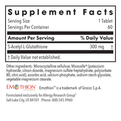 emothion vs glutathione RetzlerRx S-Acetyl (Emothion) glutamine vs glutathione difference The