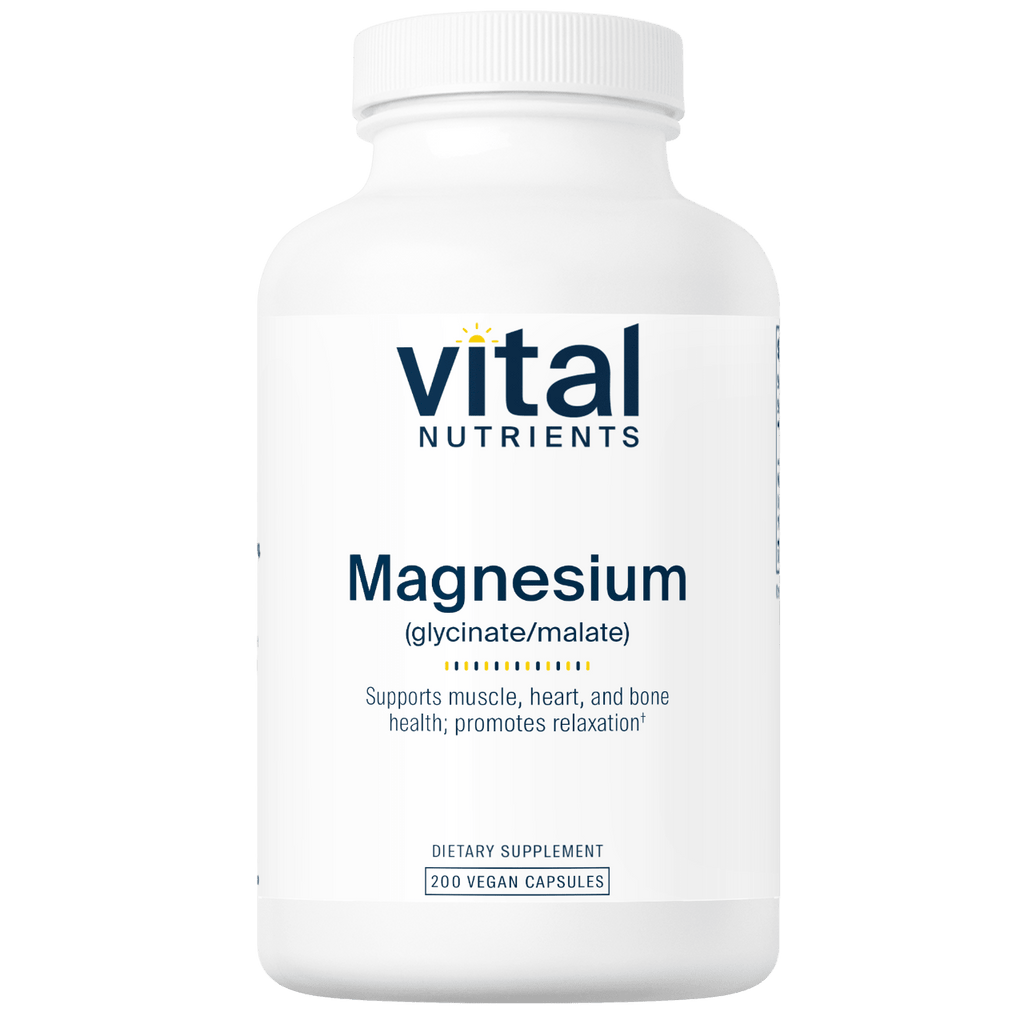 Magnesium (glycinate/malate) 120mg Default Category Vital Nutrients 200 Capsules 