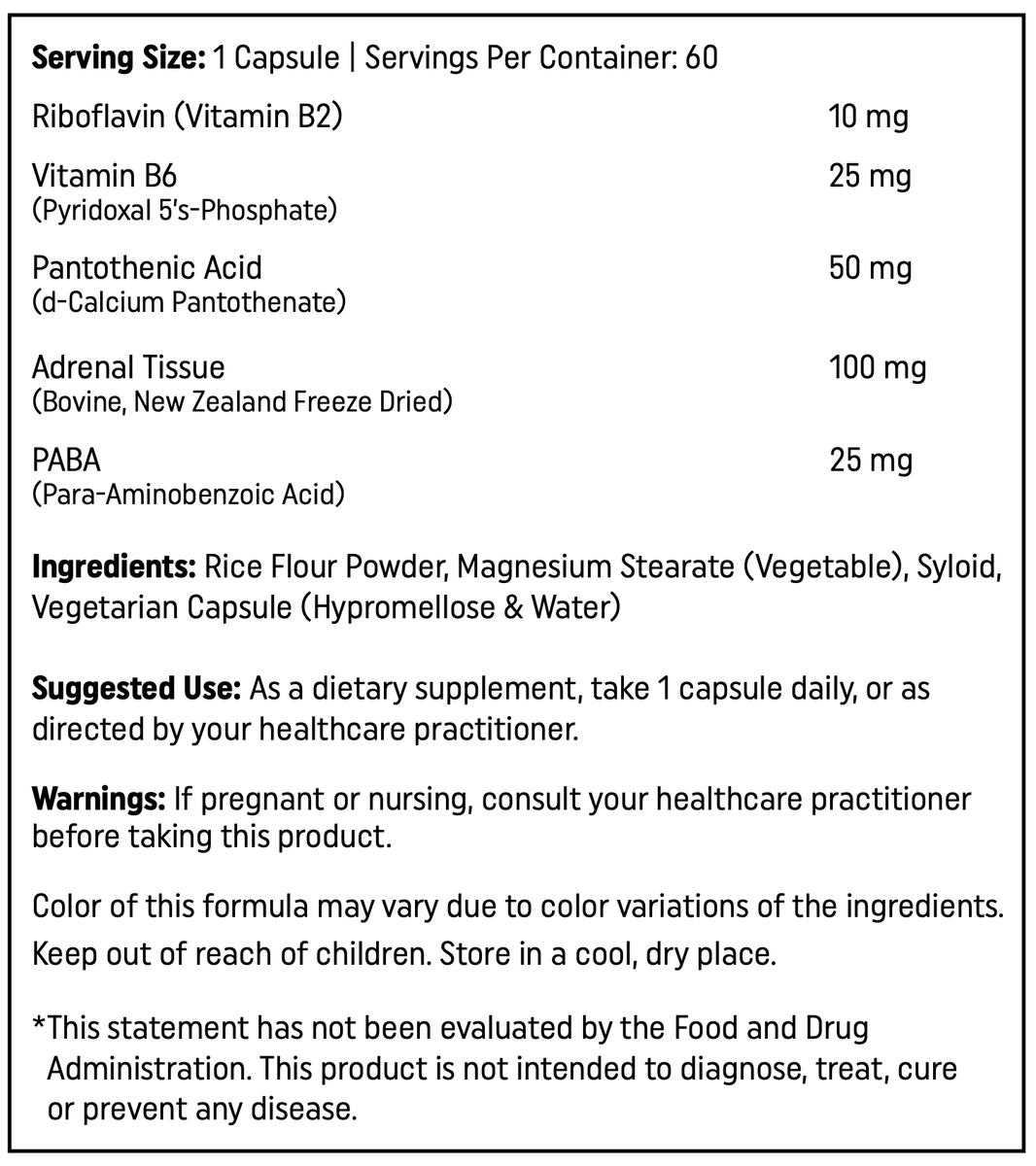 Adrenal Glandular Plus - 60 Capsules | Healthy Habits Living