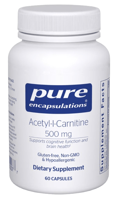 Acetyl-l-Carnitine 500 mg Default Category Pure Encapsulations 60 Capsules 