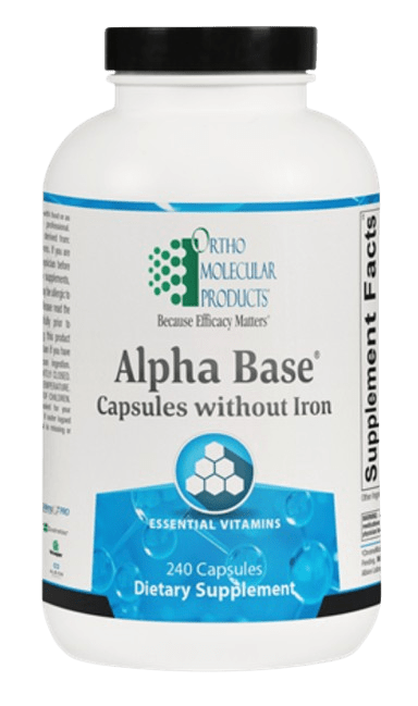 Alpha Base Capsules without Iron Default Category Ortho Molecular 240 Capsules 