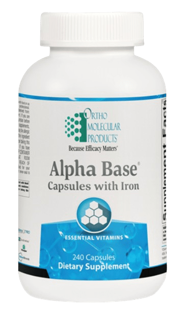 Alpha Base Capsules w/ Iron - 240 Capsules Default Category Ortho Molecular 
