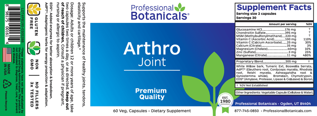 Arthro Joint Complex™ - 60 Capsules Default Category Professional Botanicals 