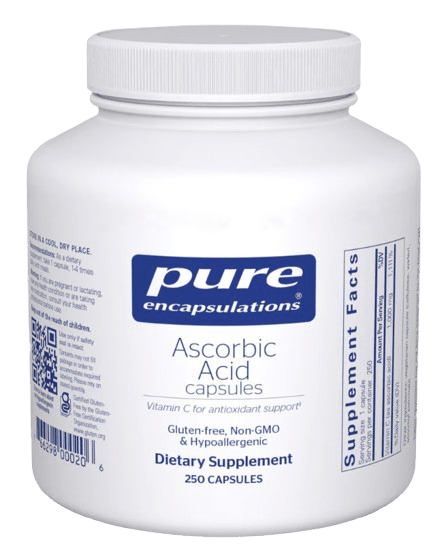 Ascorbic Acid Capsules Default Category Pure Encapsulations 250 Capsules 
