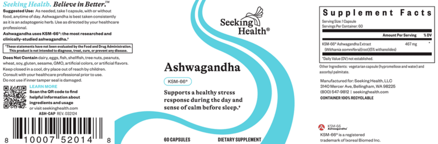 Ashwagandha Extract - 60 Capsules