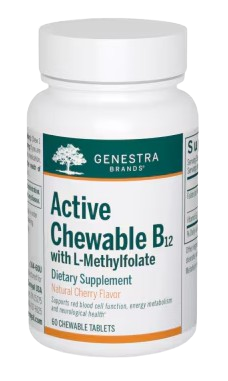 ACTIVE Chewable B12 with L-Methylfolate - 60 Tablets