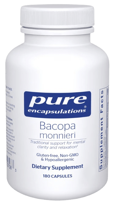 Bacopa monnieri - 180 Capsules Default Category Pure Encapsulations 180 Capsules 