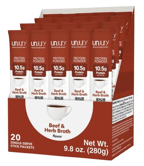 Savory Whey Protein Single-Serve Stick Packets Default Category Unjury Beef & Herb 