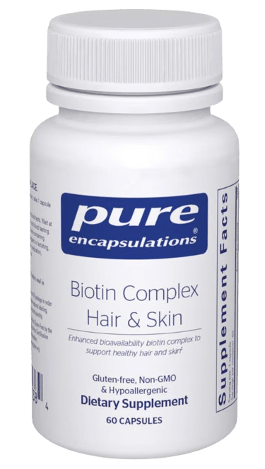 Biotin Complex Hair & Skin - 60 Capsules Vitamins & Supplements Pure Encapsulations 