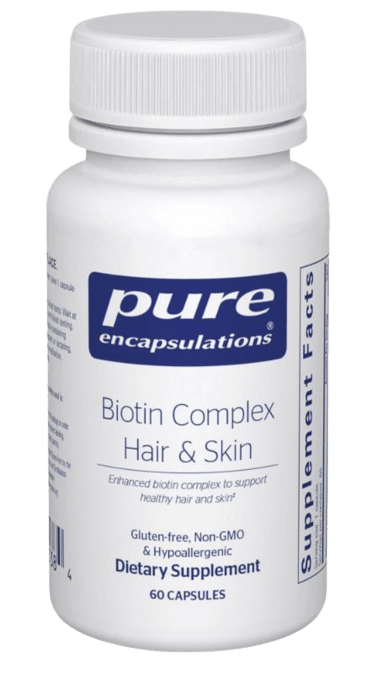 Biotin Complex Hair & Skin - 60 Capsules Vitamins & Supplements Pure Encapsulations 