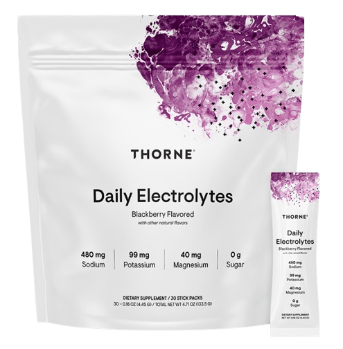 Daily Electrolytes - NSF Certified for Sport® Default Category Thorne 30 Stick Packs Blackberry 