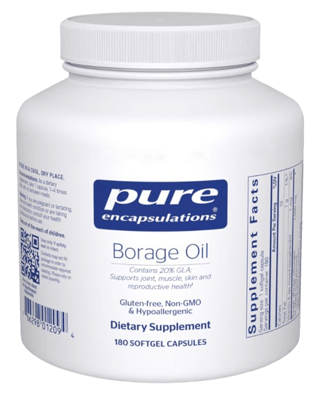 Borage Oil Default Category Pure Encapsulations 180 Capsules 