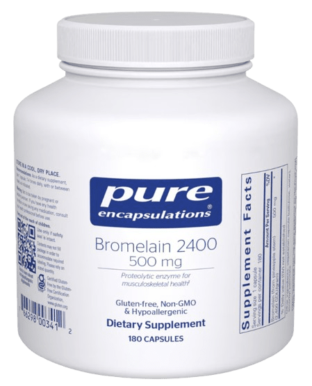 Bromelain 2400 500 mg Default Category Pure Encapsulations 180 Capsules 