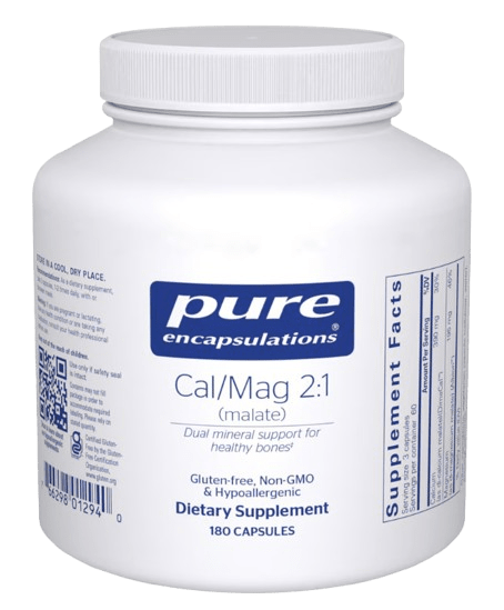 Calcium Magnesium (malate) 2:1 - 180 Capsules Default Category Pure Encapsulations 