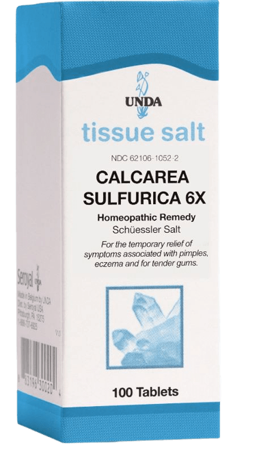 Calcarea Sulfurica 6X - 100 Tablets Vitamins & Supplements Unda 