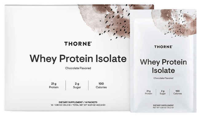 Whey Protein Isolate Default Category Thorne Chocolate 14 Servings - Travel Packs 