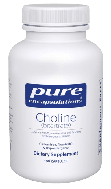 Choline (bitartrate) - 100 Capsules Default Category Pure Encapsulations 