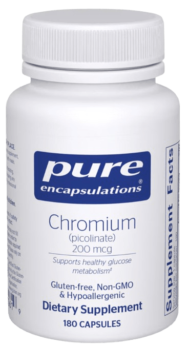 Chromium (picolinate) 200 mcg Default Category Pure Encapsulations 180 Capsules 