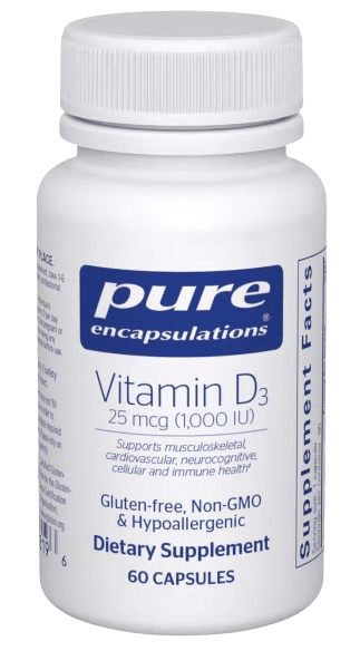 Vitamin D3 1,000 IU Default Category Pure Encapsulations 60 Capsules 