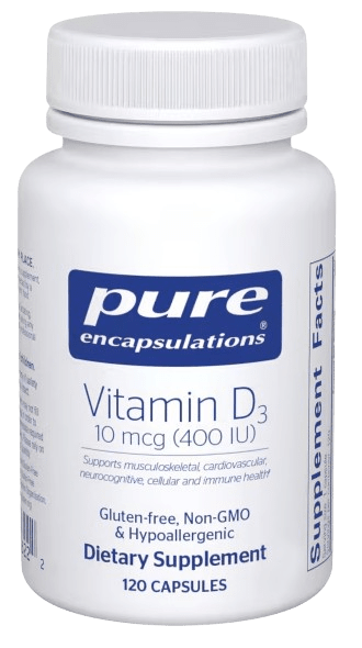 Vitamin D3 400 IU - 120 Capsules Default Category Pure Encapsulations 