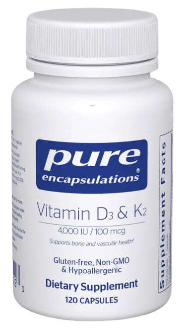 Vitamin D3 & K2 Default Category Pure Encapsulations 120 Capsules 