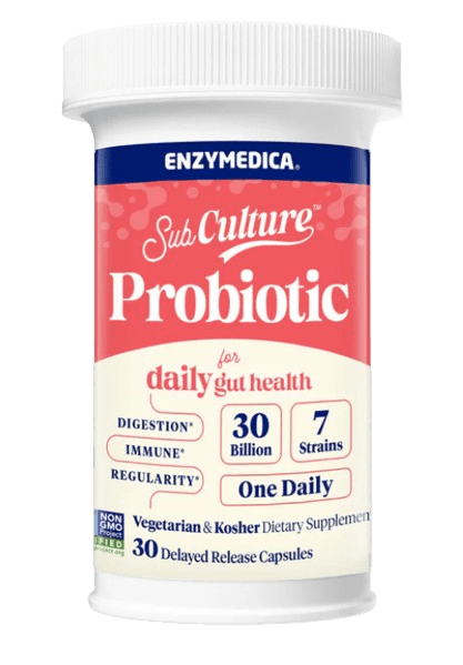 SubCulture™ Probiotic for Daily Gut Health Default Category Enzymedica 30 Capsules 
