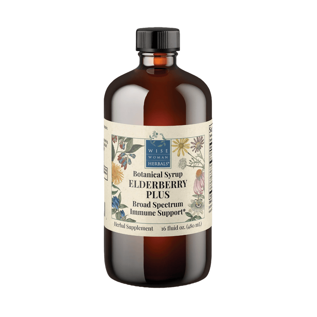 Elderberry Plus Syrup Default Category Wise Woman Herbals 16 fl oz 