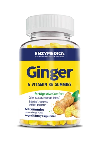 Ginger & Vitamin B6 Gummies - 60 Count Default Category Enzymedica 