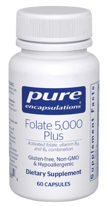 Folate 5,000 Plus Default Category Pure Encapsulations 60 Capsules 