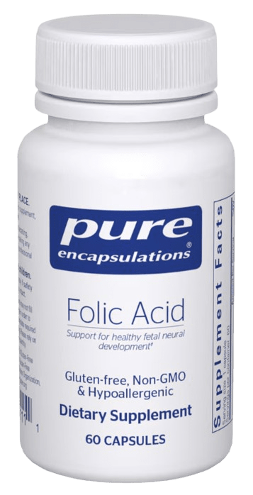 Folic Acid - 60 Capsules Default Category Pure Encapsulations 