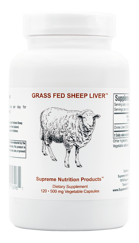 Grass Fed and Finished New Zealand Sheep Liver™ - 120 Capsules Default Category Supreme Nutrition 