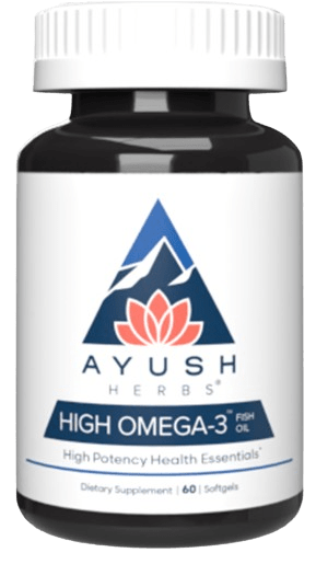 High Omega-3 Fish Oil Default Category Ayush Herbs 60 Softglels 