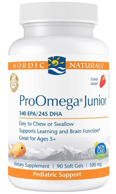 ProOmega® Junior Strawberry 500mg 90 gel Default Category Nordic Naturals 90 softgels 