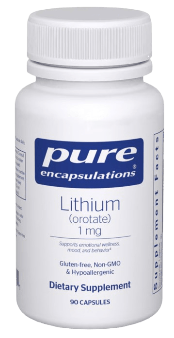 Lithium (orotate) 1 mg - 90 Capsules Default Category Pure Encapsulations 