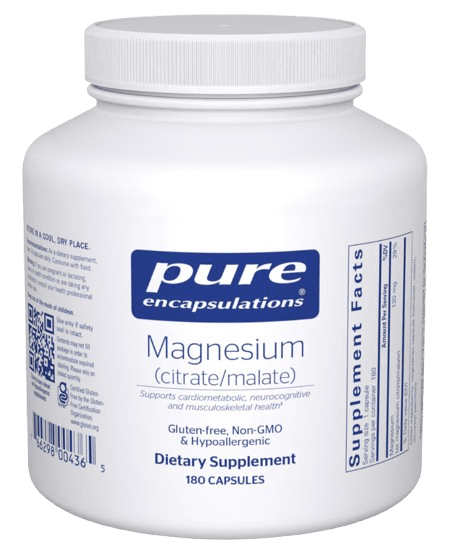 Magnesium (citrate/malate) Default Category Pure Encapsulations 180 Capsules 