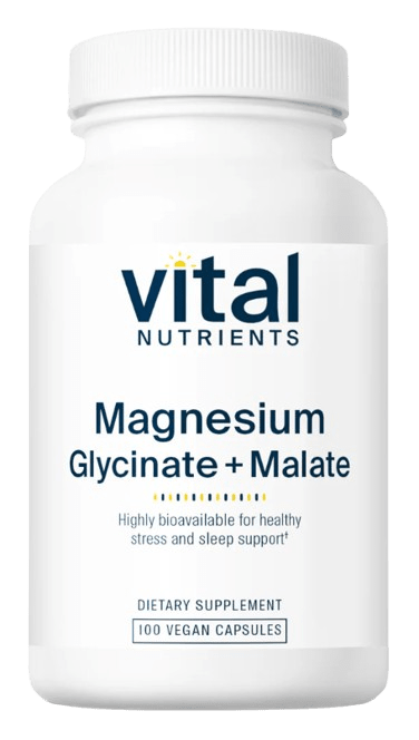 Magnesium Glycinate + Malate Default Category Vital Nutrients 100 Capsules 