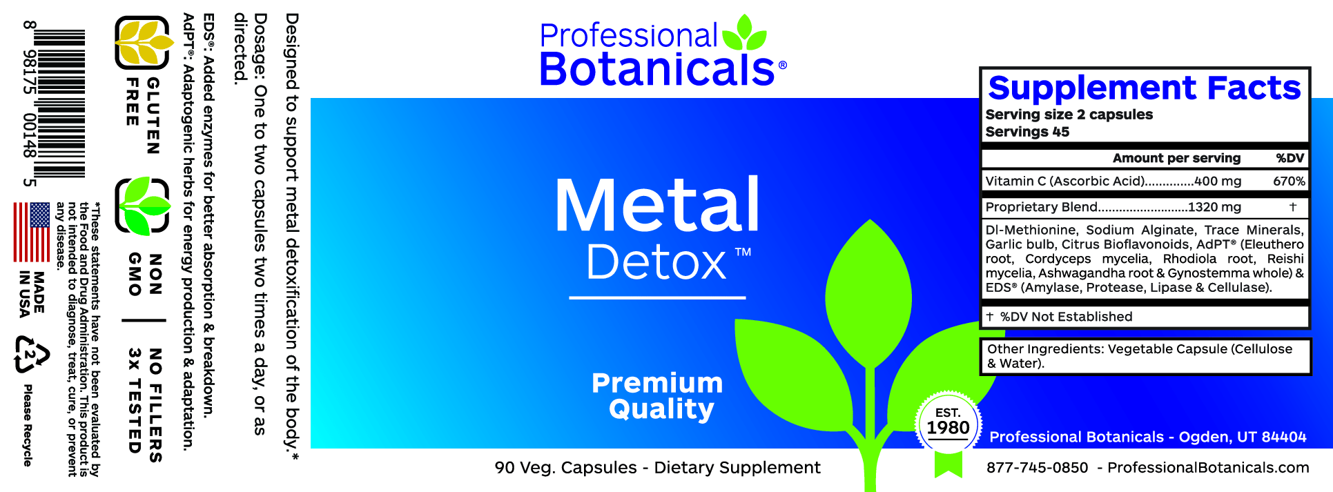 Metal Detox™ 90 Capsules Healthy Habits Living