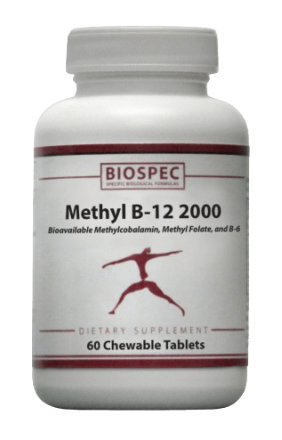 Methyl B-12 2000 - 60 Chewable Tablets Default Category BioSpec 