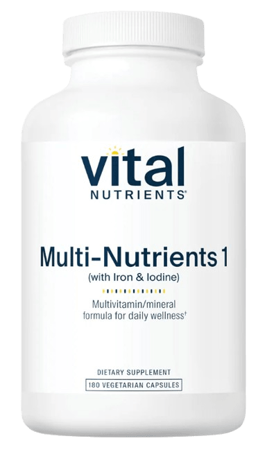 Multi-Nutrients 1 with Iron & Iodine - 180 Capsules Default Category Vital Nutrients 