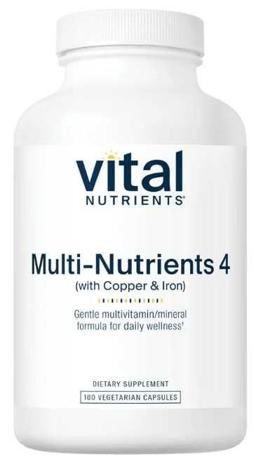 Multi-Nutrients 4 Citrate/Malate Formula (with Copper & Iron) - 180 Capsules Default Category Vital Nutrients 