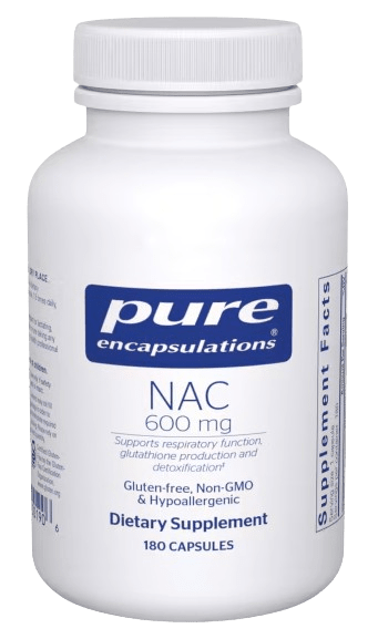 NAC (N-acetyl-L-cysteine) 600 mg Default Category Pure Encapsulations 180 Capsules 