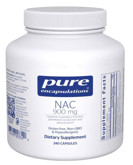NAC (N-Acetyl-L-Cysteine) 900 mg Default Category Pure Encapsulations 240 Capsules 